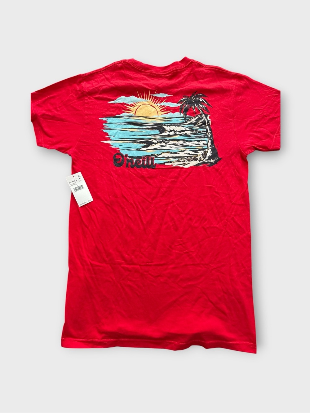 O'Neill Red Short-Sleeve Sunset Palm Graphic Tee